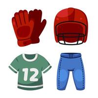 American football player uniform illustration on white background vector