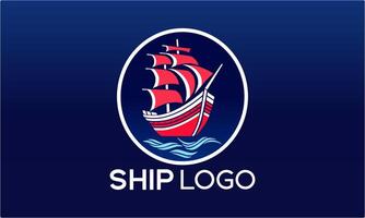 A Ship In The Ocean vector