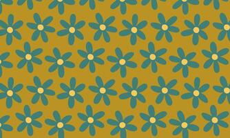 Seamless floral pattern in a flat style. Elegant decorative design with stylized green flowers for fabric, wallpaper, wrapping paper, textiles, and digital backgrounds. vector