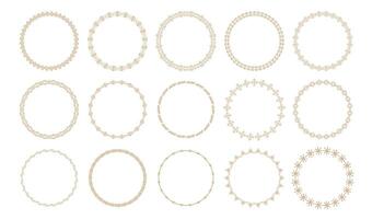 Elegant collection of decorative circle frames for creative design projects vector