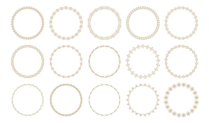 Elegant collection of decorative circle frames for creative design projects