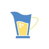 Beer pitcher icons with background vector