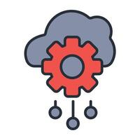 cloud icons colours with background vector