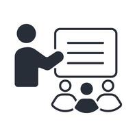 teaching icon flat vector