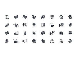 Data analytics icon linear style sign vector