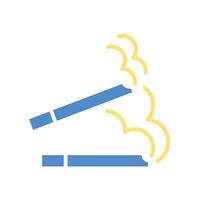 cigarette icons colours with background vector