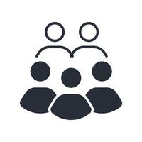 crowd icon flat vector