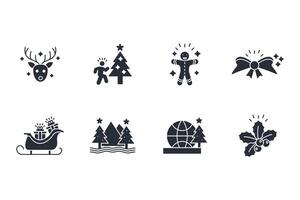 Christmas icon linear style sign vector