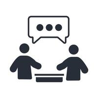 discussion icon flat vector