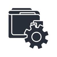 setting icon flat vector