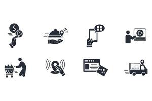 On-demand icon linear style sign vector