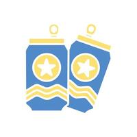beer can icons with background vector