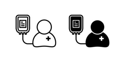 Patient icon set. for mobile concept and web design on white background vector