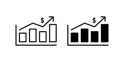 Growth icon set. Charts and Data sign. for mobile concept and web design. illustration on white background vector