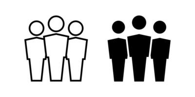 Set of People icons. Group sign. for mobile concept and web design. illustration on white background vector