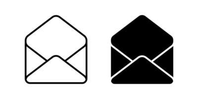 Envelope icon set.message Symbol. mail sign. for mobile concept and web design. illustration on white background vector