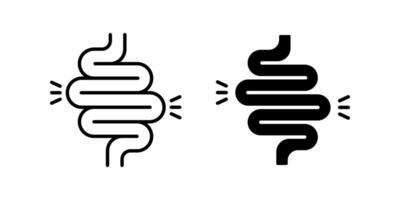 Intestines icon set. for mobile concept and web design. illustration vector
