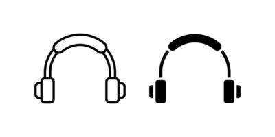 Headphones icon set. Customer service sign. for mobile concept and web design. illustration on white background vector