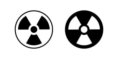 Radioactive icon set. for mobile concept and web design on white background vector