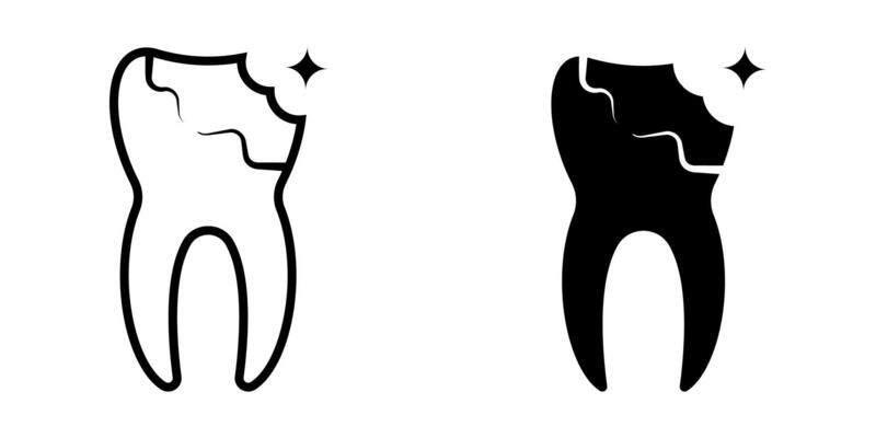 Cavity icon set.for mobile concept and web design on white background