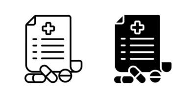 Prescription icon set. for mobile concept and web design on white background vector