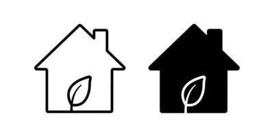 Green Home icon. for mobile concept and web design. illustration vector