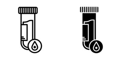 Blood Test icon set. for mobile concept and web design on white background vector