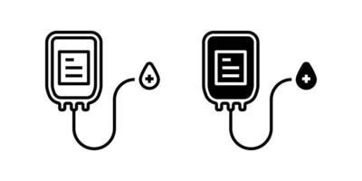 Transfusion icon set. for mobile concept and web design on white background vector