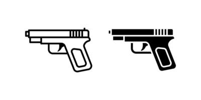 Gun icon set. for mobile concept and web design. illustration vector
