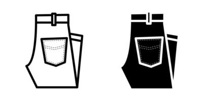 Jeans icon. for mobile concept and web design. illustration vector