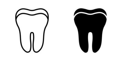 Tooth icons set. for mobile concept and web design on white background vector