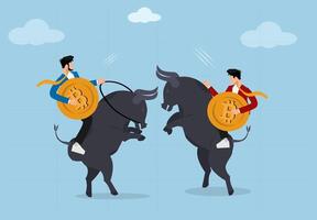 Bitcoin Market Battle. The Competitive Rise of Cryptocurrency Trading, Financial Growth, and Blockchain Innovation in the Digital Economy vector