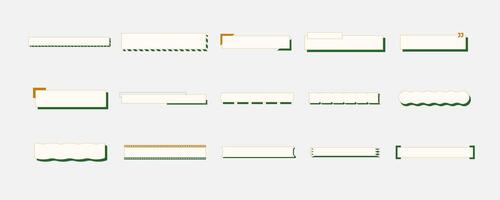 Retro Aesthetic Long Frame Elements Set. vector