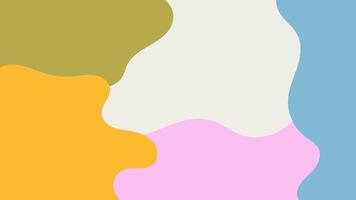 Simple abstract colorful background with hand drawn liquid shapes. Fun childish doodle backdrop. Minimalist horizontal cover design template with copy space vector