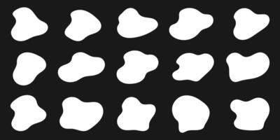 abstract white fluid organic blob shapes element vector