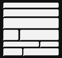 Set of different white bubbles chat box for messenger vector