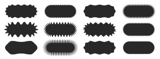 Retro brutalist elements geometric symbols collection for abstract graphic vector