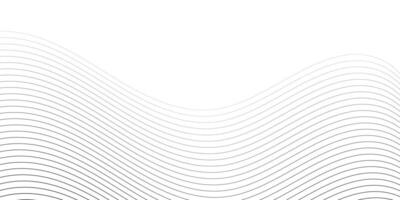 Minimal wavy abstract background white curved lines on white background vector