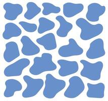 abstract blue liquid blob shape design vector