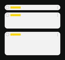 Notification Boxes Template Message Interface illustration vector