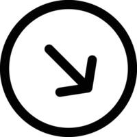 Right Down Icon in Line Style vector