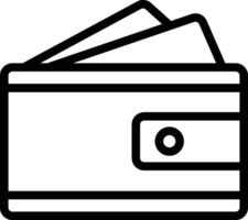 Wallet Icon in Line Style vector