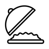Food Serving Icon in Line Style vector