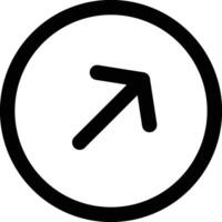Right Up Icon in Line Style vector
