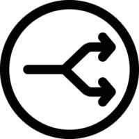 Junction Icon in Line Style vector