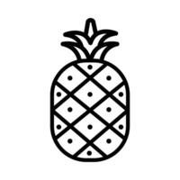 Pineapple Icon in Line Style vector