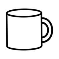 Mug Icon in Line Style vector