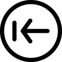 Previous Icon in Line Style vector