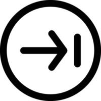 Next Icon in Line Style vector