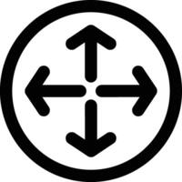 Move Icon in Line Style vector